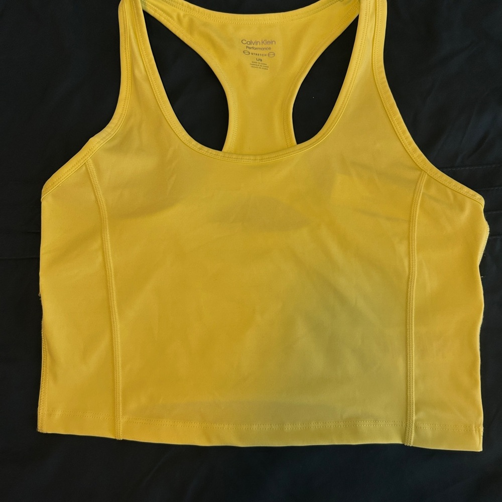 Calvin Klein Green Exercise Crop Top